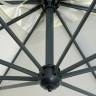 Зонт профессиональный двухкупольный 3х6 м Alu Double Dark антрацит, слоновая кость 3000х6000 мм