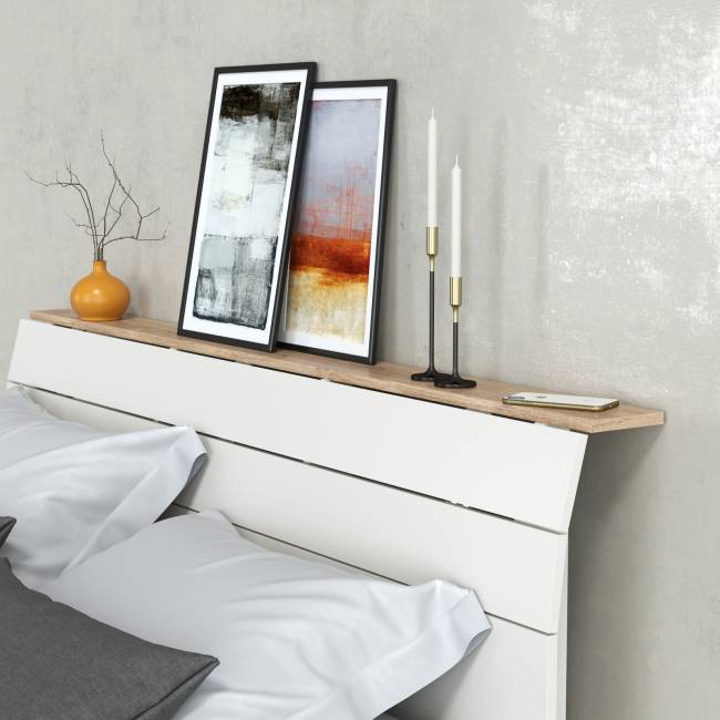 Модульная мебель для спальни Муссон с тумбочкой для аппаратуры 13.276 цвет белый/чёрный/дуб эндгрейн элегантный Модульная мебель для спальни Муссон с тумбочкой для аппаратуры 13.276 цвет белый/чёрный/дуб эндгрейн элегантный