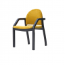 Стул-кресло Джуно 2.0 чёрный/жёлтый