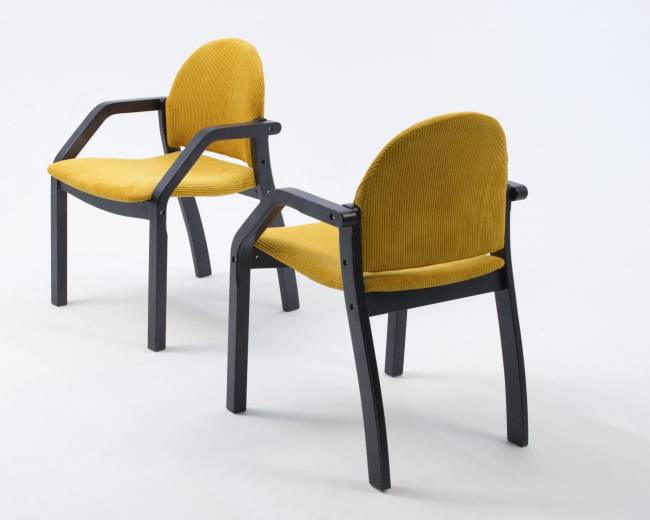 Стул-кресло Джуно 2.0 чёрный/жёлтый