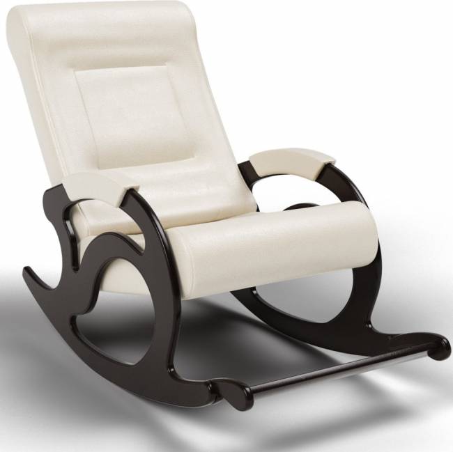 Кресло-качалка Тироль, экокожа крем